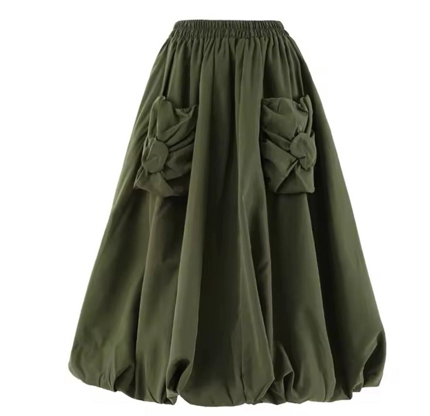 Madonna flower pocket bobble skirt (O/S)