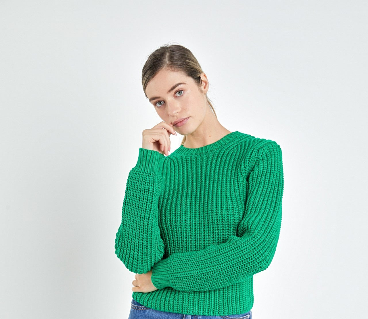 English Factory knit round neck sweater (SZ XS-L)