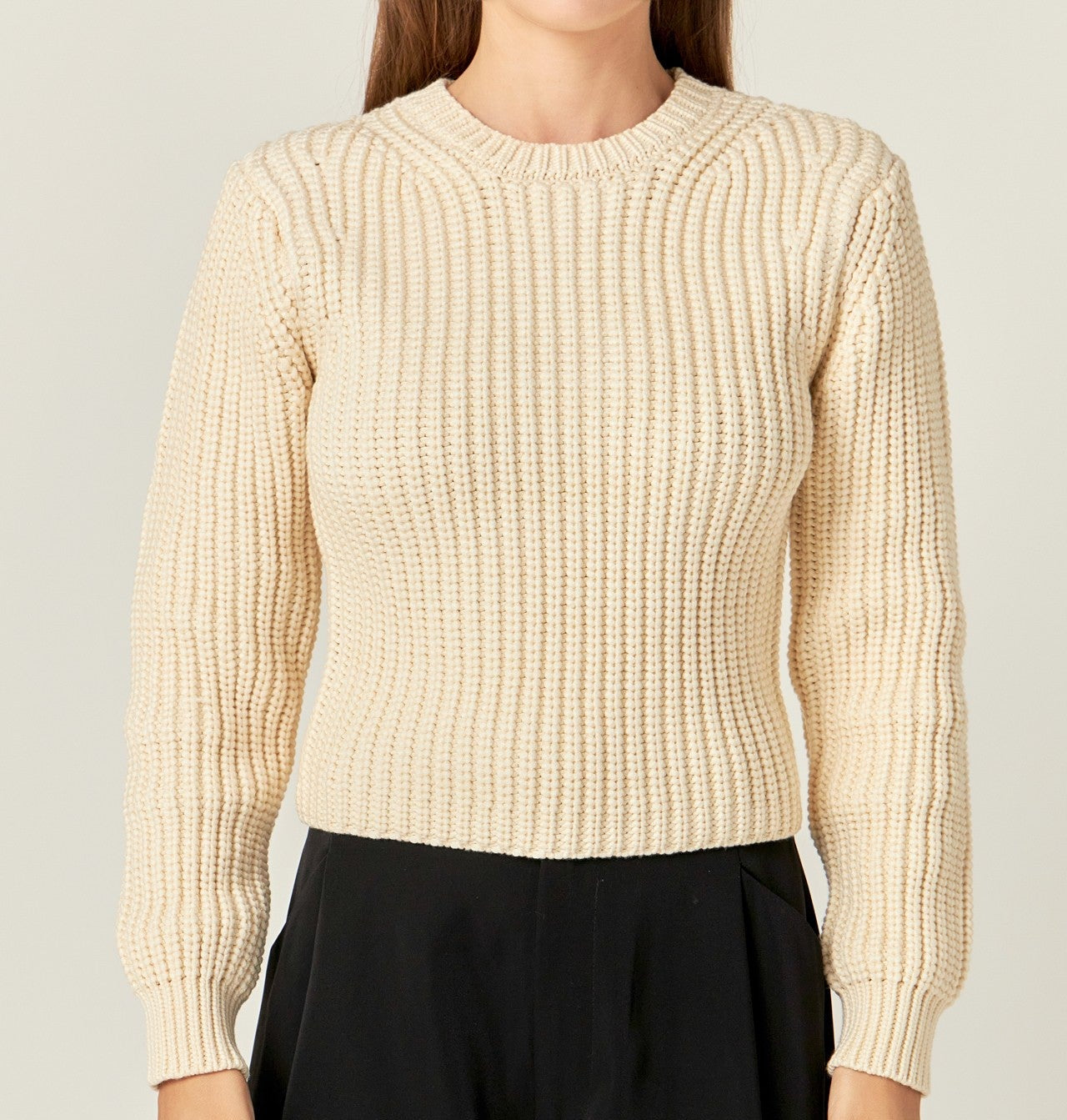 English Factory knit round neck sweater (SZ XS-L)