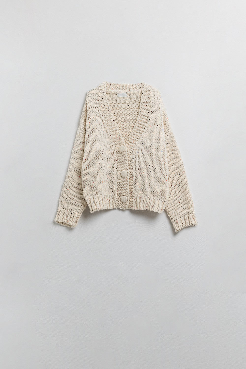 Q2 chunky sequin cardigan (o/s)