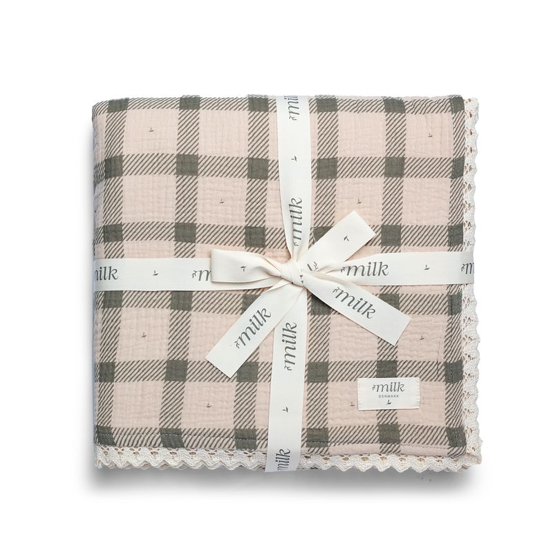 Milk Denmark Lace Edge Blanket