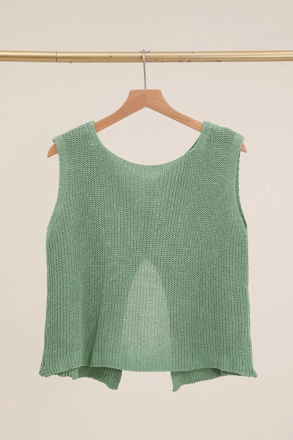 Nais Button Back Sleeveless Top ( One Size )
