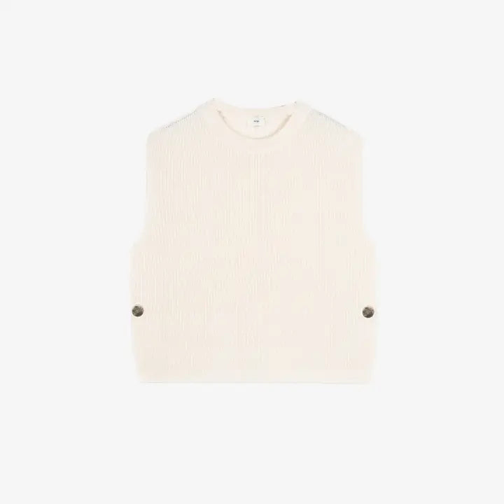 Ange ecru knit vest