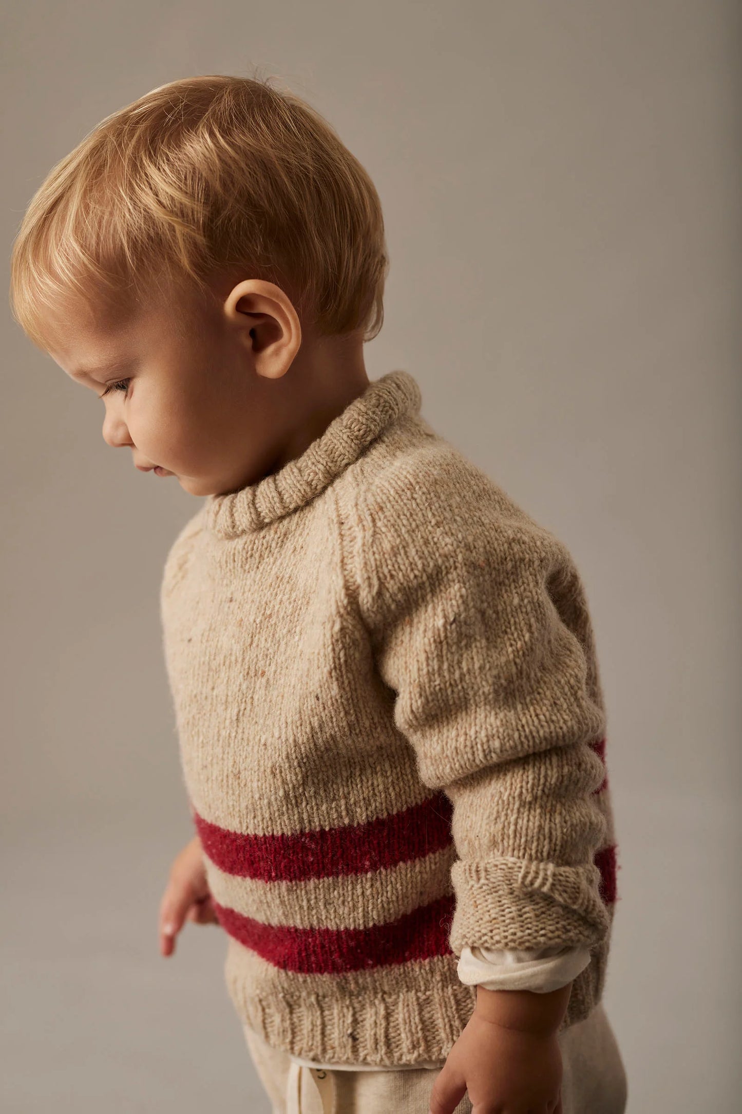 Cozmo Stone Red-Tweed baby sweater ( Sz 12m - 24m )