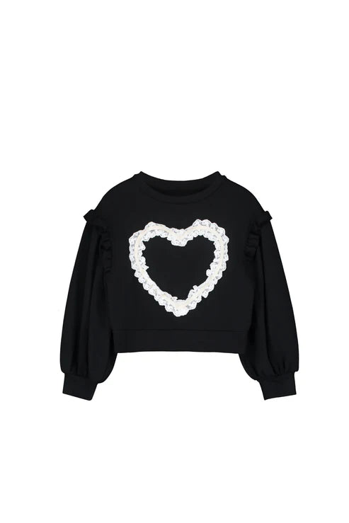 Little Creative lace heart sweat (SZ 4-10yr)