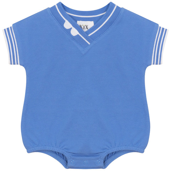 Kix728 blue embroidered romper (SZ 9-24m)