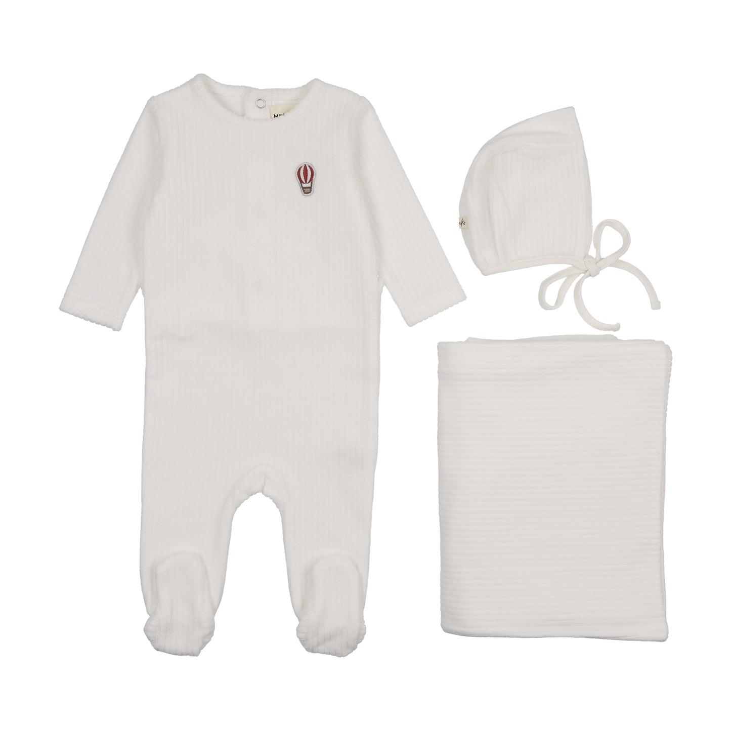 Mema400 ribbed velour 3pc set (SZ 3-6m)