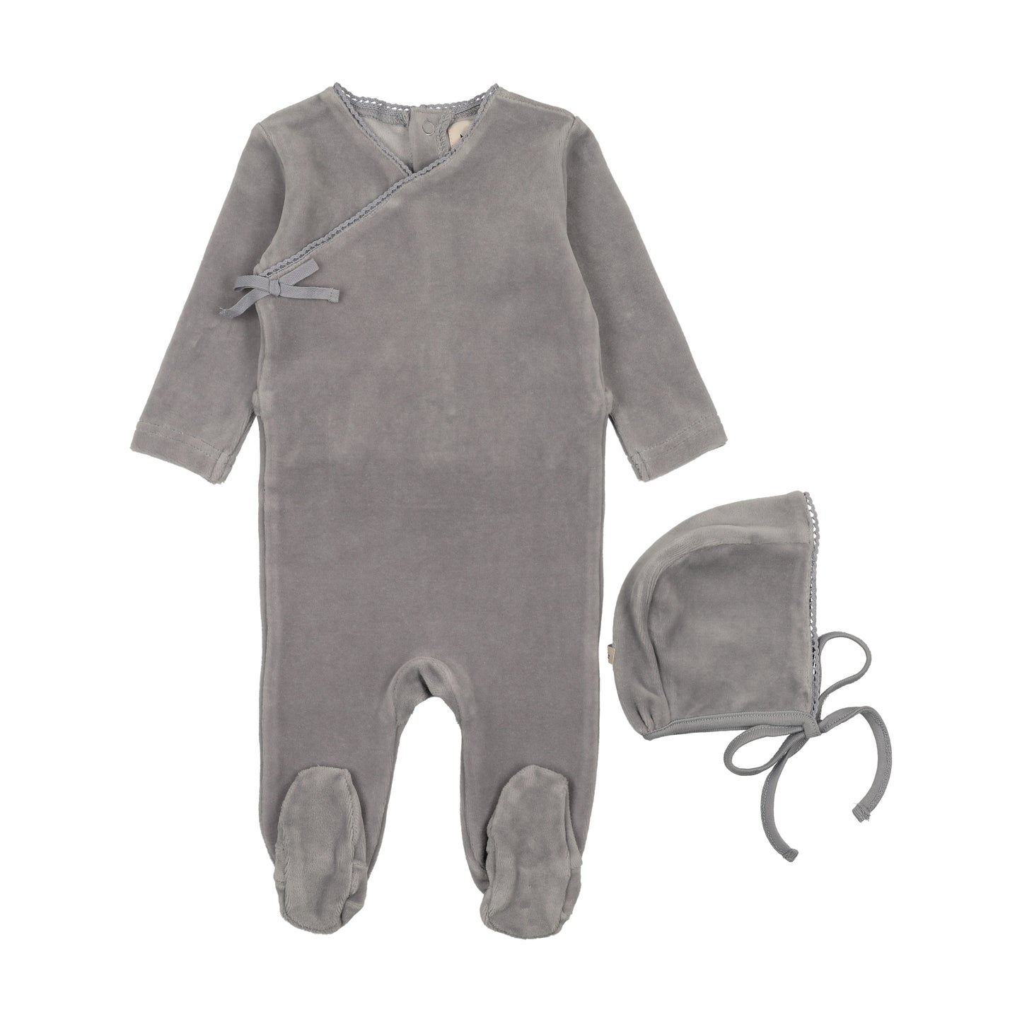 Mema401 velour wrap footie (SZ 3-12m)