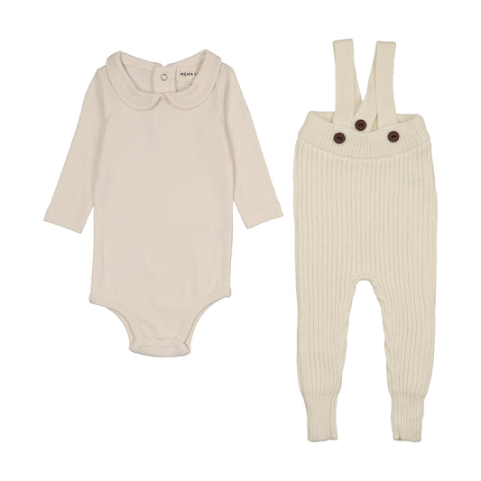 Mema451 knit overall set (SZ 9m-2yr)