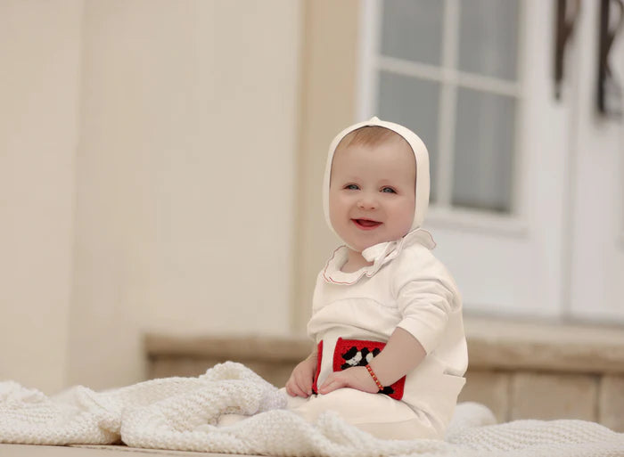 Miss Mini Patch Shabbos Romper ( Sz 9M-12M)