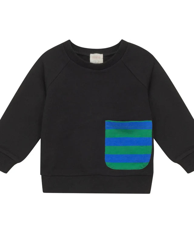 Mini P striped pocket sweat (SZ 18m-12yr)