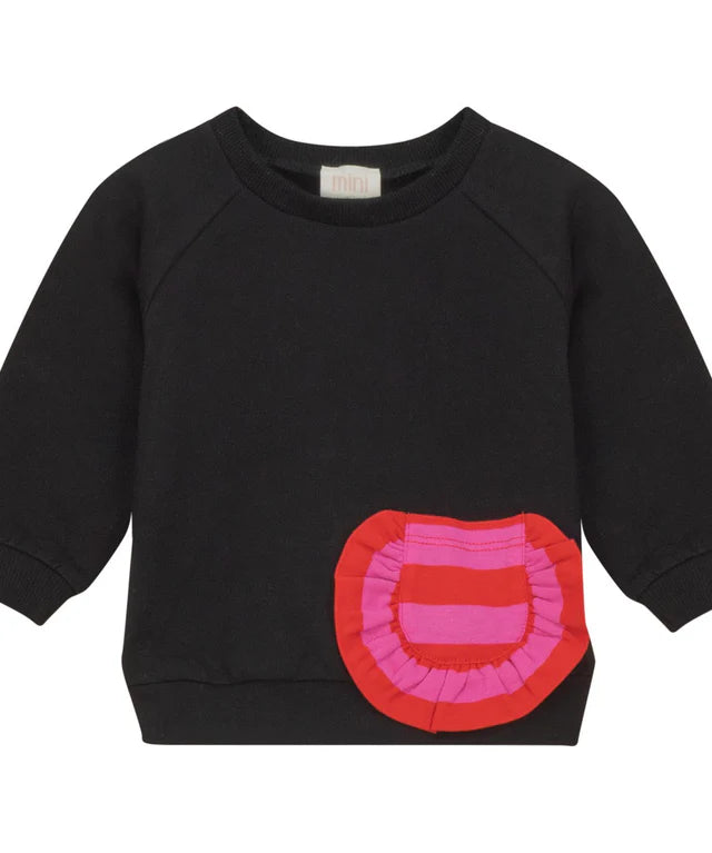 Mini P striped pocket sweat (SZ 18m-12yr)