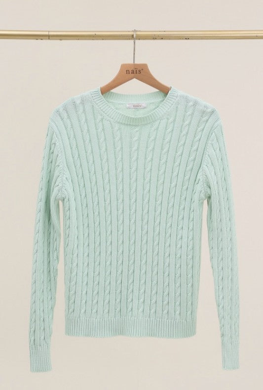Nais Crew Cabled Pullover ( One Size )