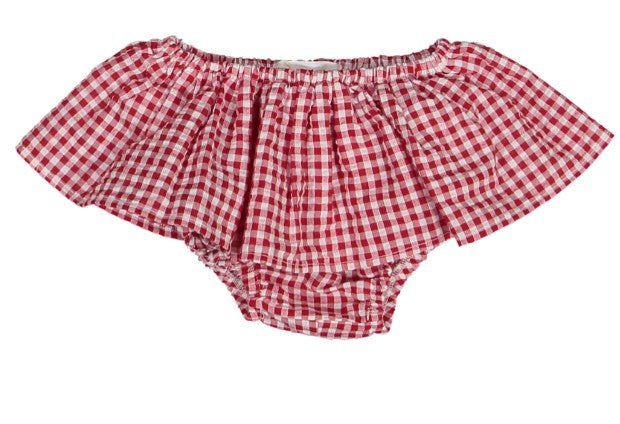 Pequeno6033 gingham ruffle bloomer (SZ 12m-2yr)