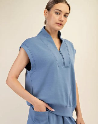 Rae Mode Quarter Zip Top ( Sz S-L)
