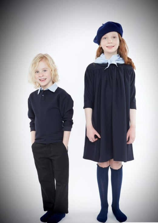 Bunny Kids dress w/ striped kerchief (SZ 3-14)