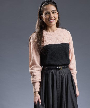 Mijn cabled color block (SZ S-L)