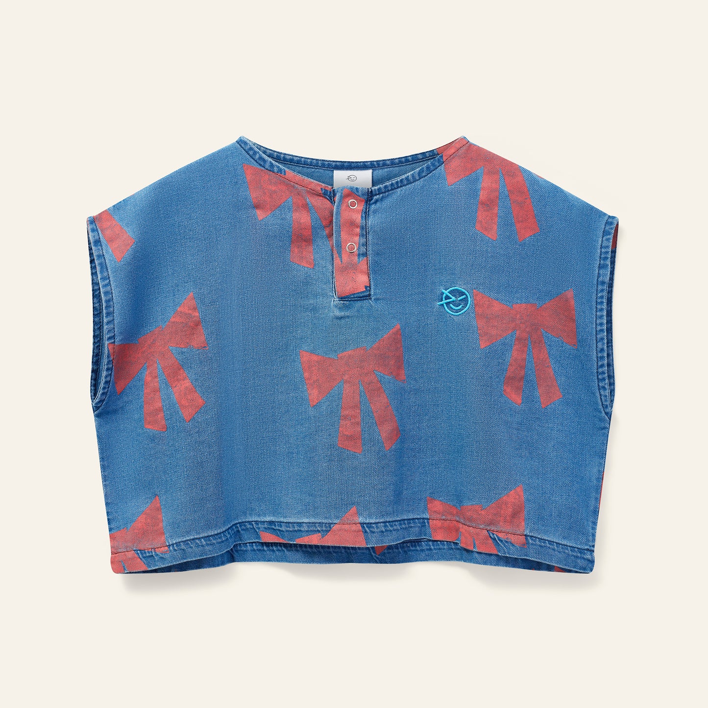 Wynken denim bow top (SZ 2-14)