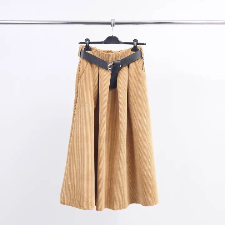 Cecile Wang corduroy skirt w/ belt (O/S)