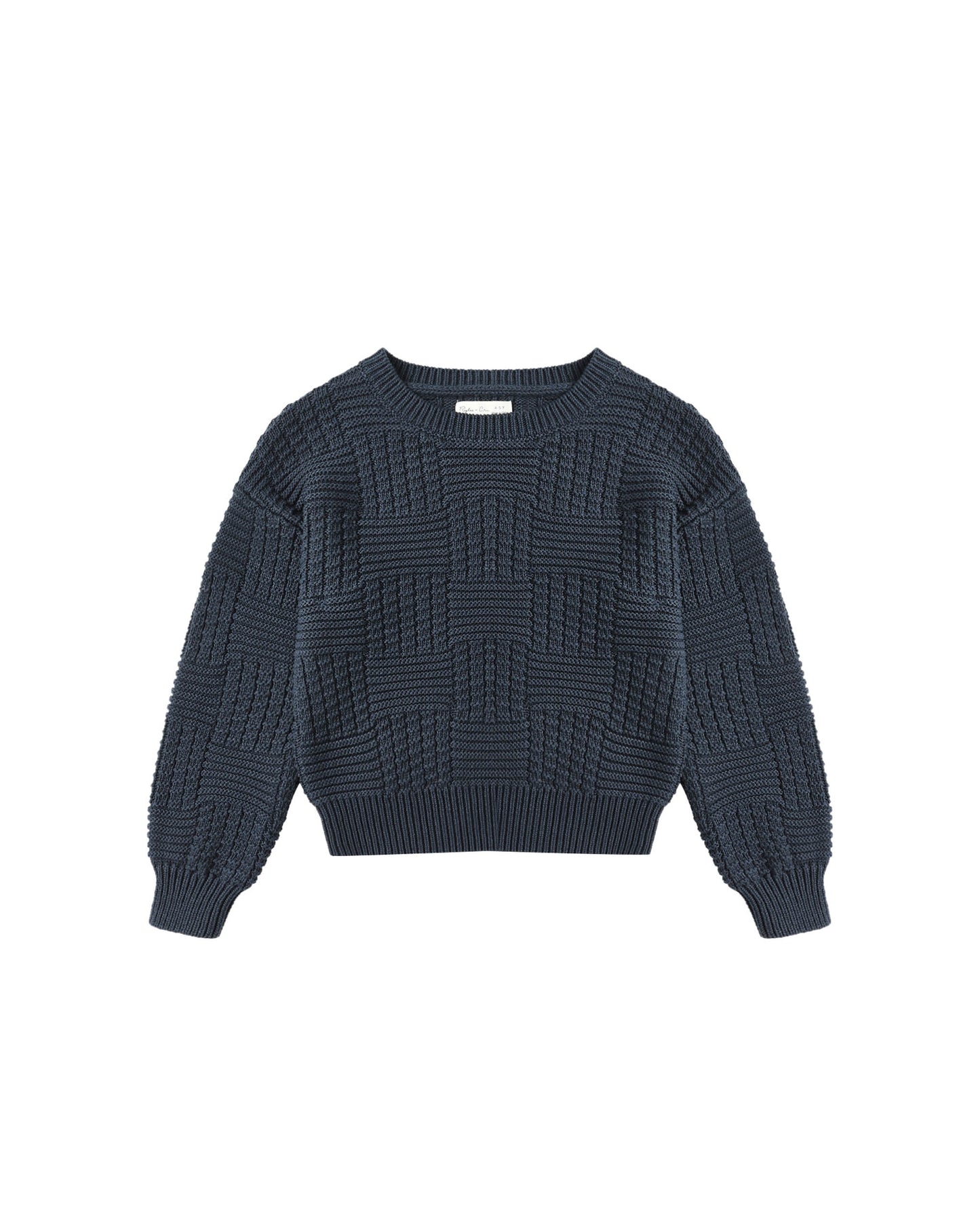 Rylee Cru181 navy textured sweater (SZ 18m-8yr)