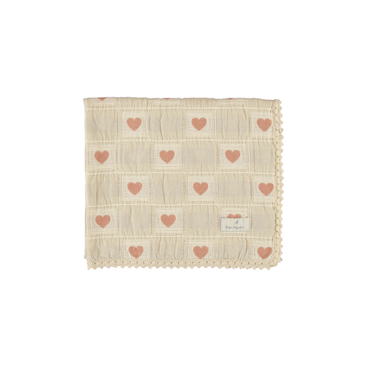 Bebe Organic heart blanket