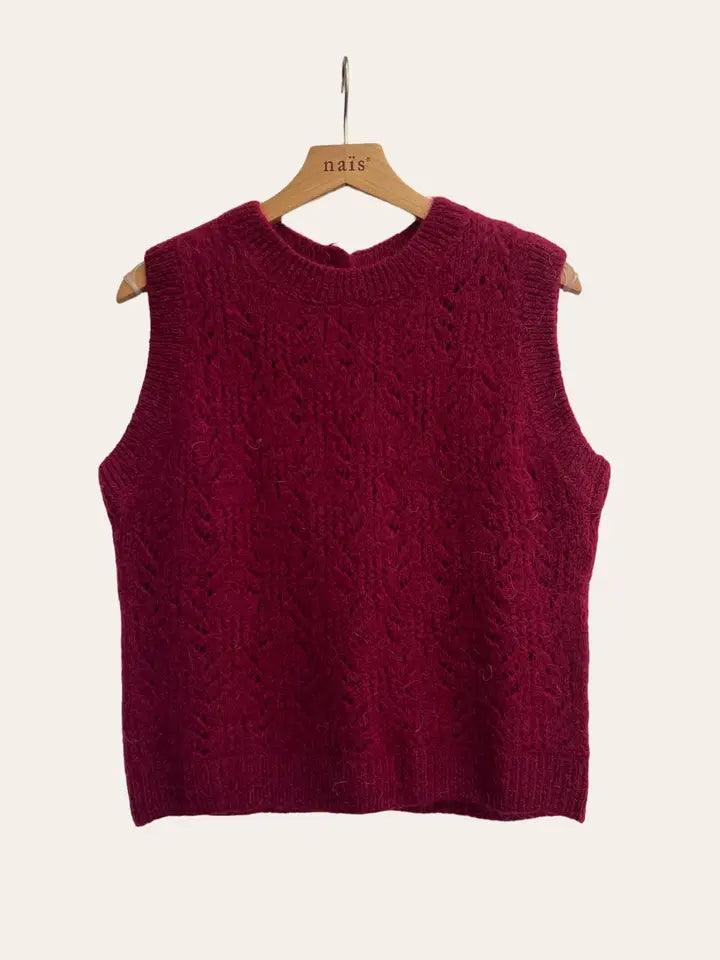 Nais openwork vest (O/S)