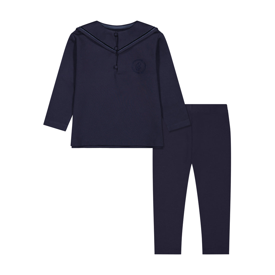 Bonjour navy sailor 2pc set (SZ 12m -6)