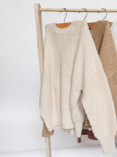 Olive & Cradle chunky braided sweater (SZ S-L)