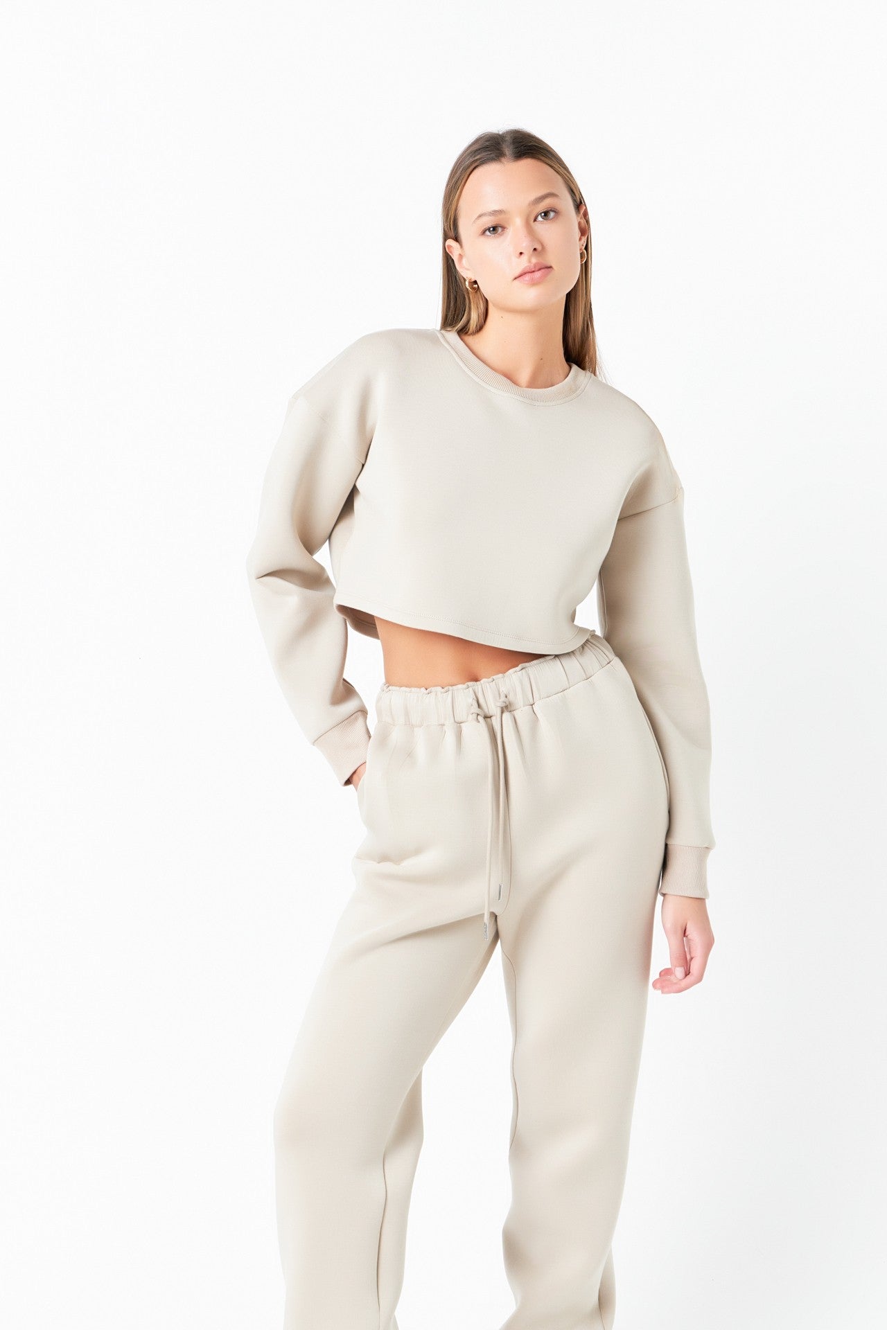 Grey Lab scuba cropped sweat (SZ XS-L)