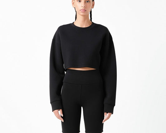 Grey Lab scuba cropped sweat (SZ XS-L)