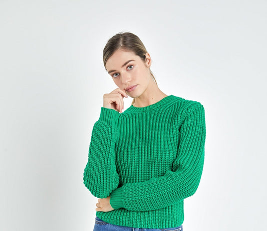 English Factory knit round neck sweater (SZ XS-L)