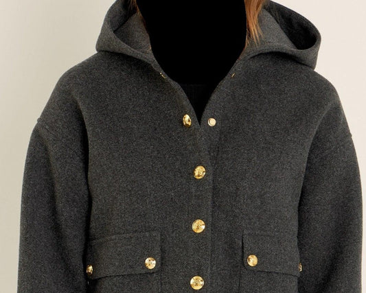 English Factory charcoal hoodie (SZ XS-L)