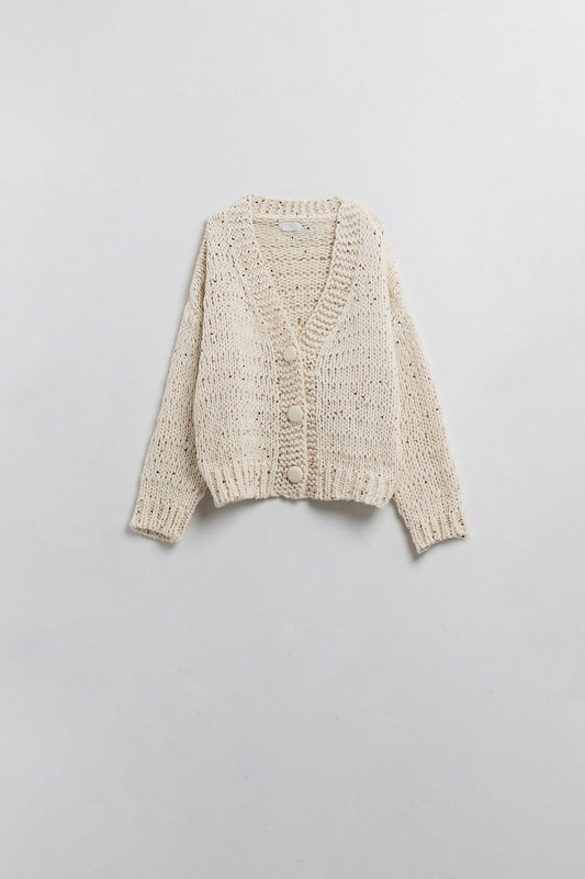 Q2 chunky sequin cardigan (o/s)