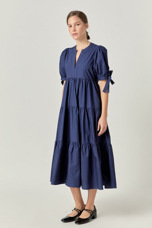 English Factory tiered midi dress (SZ XS-L)