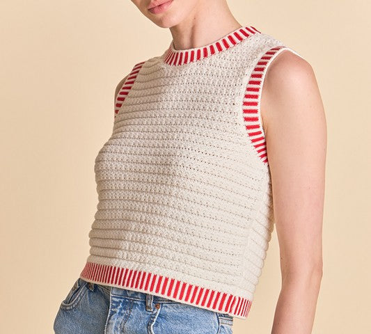 Endless Rose red border vest (SZ XS-L)