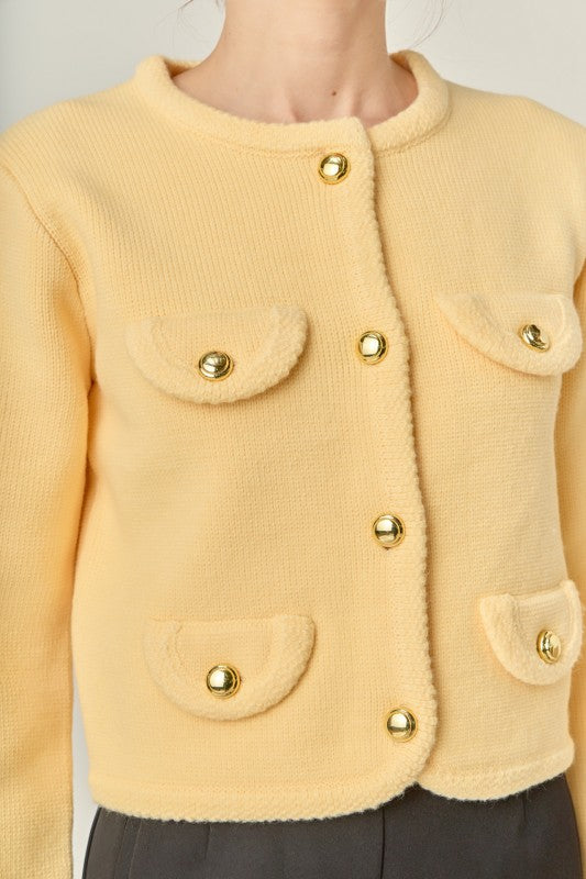 English Factory round hem cardigan (SZ S-L)