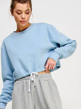 Load image into Gallery viewer, Freezia cropped drawstring sweat (SZ S-XXL)
