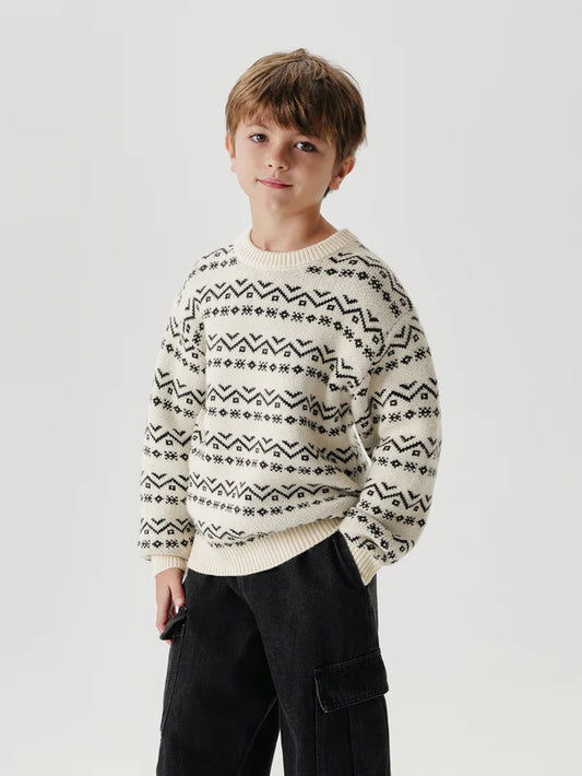 MJ241696 striped detailed sweater (SZ 3-12)