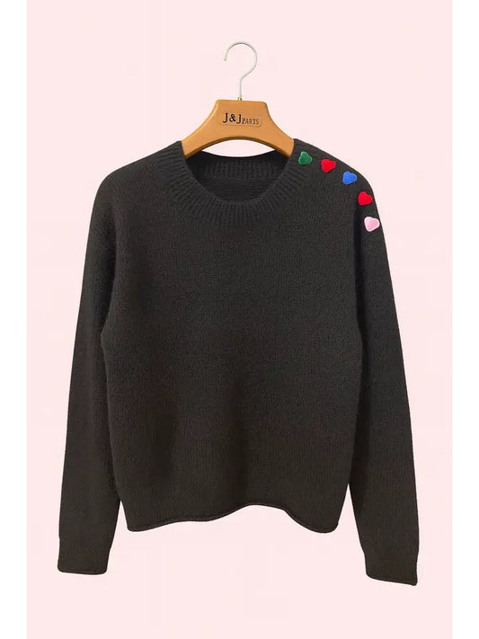 Afinity multi button sweater (O/S)