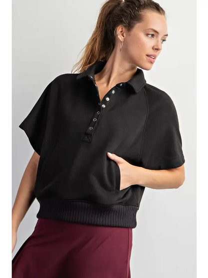 Sunday Morning ss collared sweat (SZ S-L)