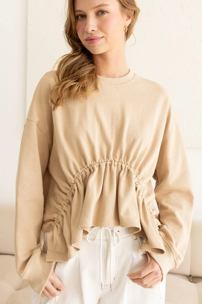 Heyson gathered waist sweat (SZ S-L)