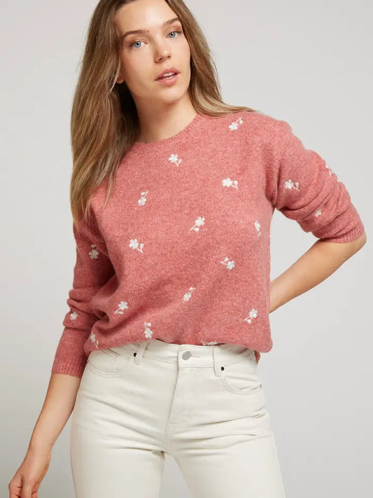 Andy & Lucy floral embroidered sweater (SZ S-L)