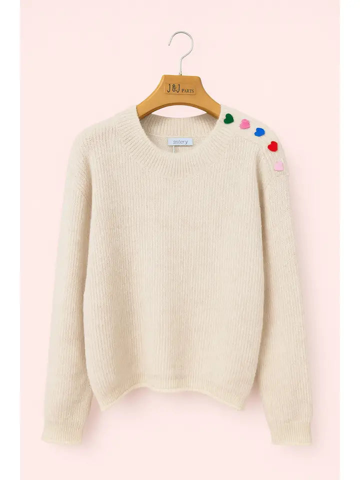 Afinity multi button sweater (O/S)
