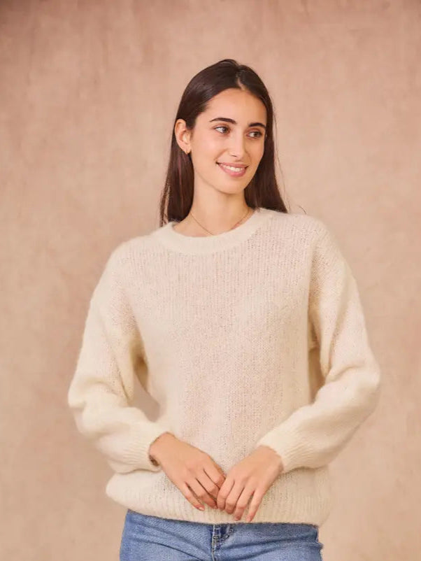 Calie cream mohair sweater (O/S)