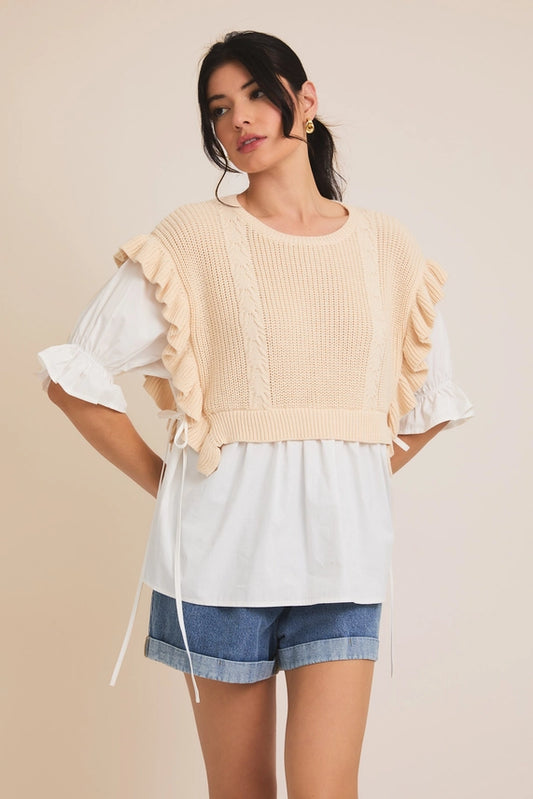 Gilli white / butter mix sweater (SZ S-L)