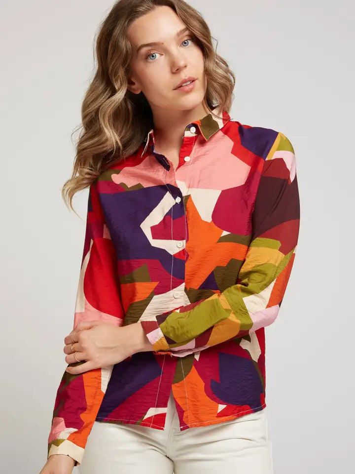 Andy & Lucy graphic print shirt (SZ S-L)