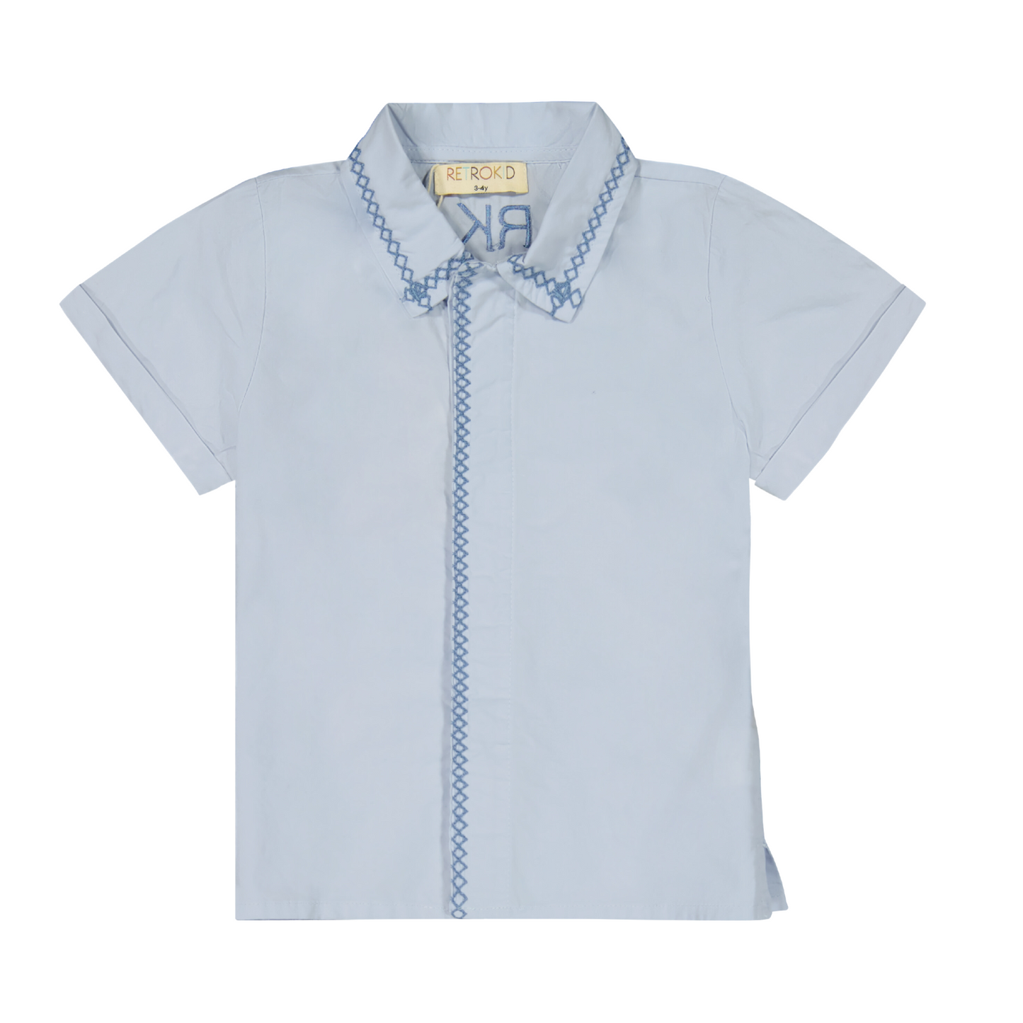 Retro Collar Shirt W Trim ( Sz 3-8)