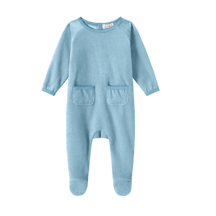 Oubon Pocket velour Footie ( Sz 3m - 18m )