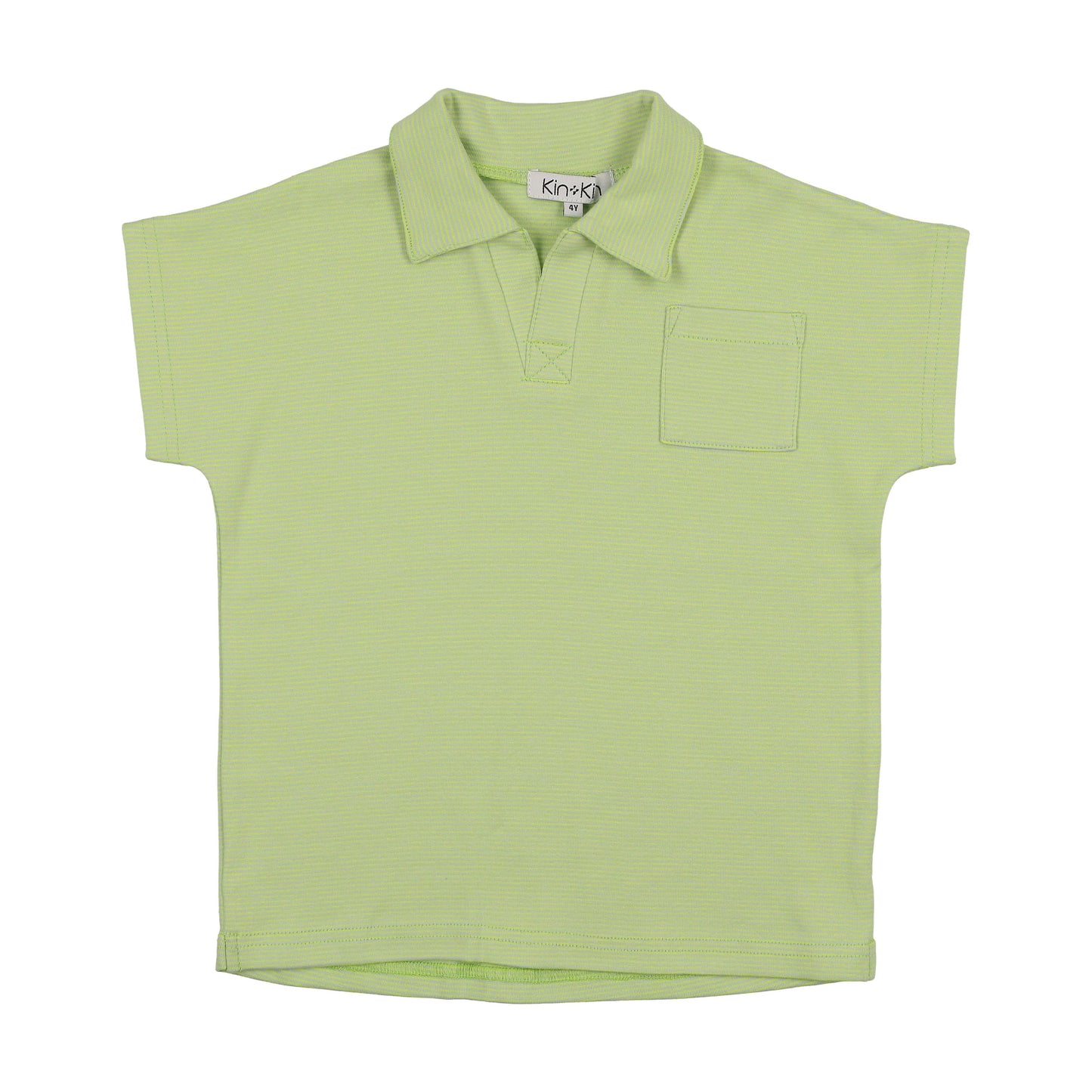 Kin Kin green striped polo (SZ 3-8yr)