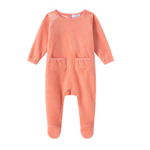 Load image into Gallery viewer, Oubon Pocket velour Footie ( Sz 3m - 18m )
